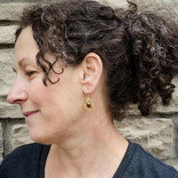 Mustique Pink Tourmaline Drop Earrings in Gold & Silver