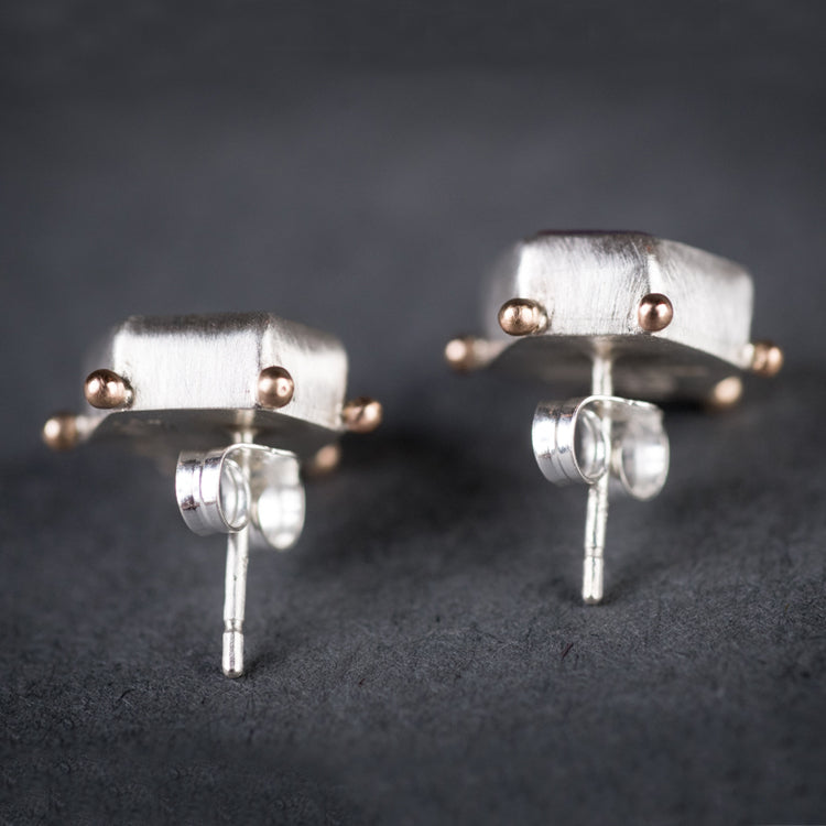 Hailey Rosemary Sapphire Stud Earrings