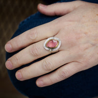 Milan Rose Pink Tourmaline & Diamond Ring - US 8