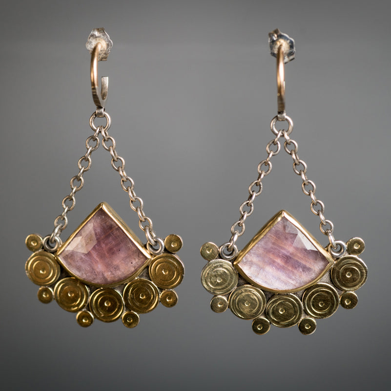 Malta Purple Sapphire Chandelier Earrings