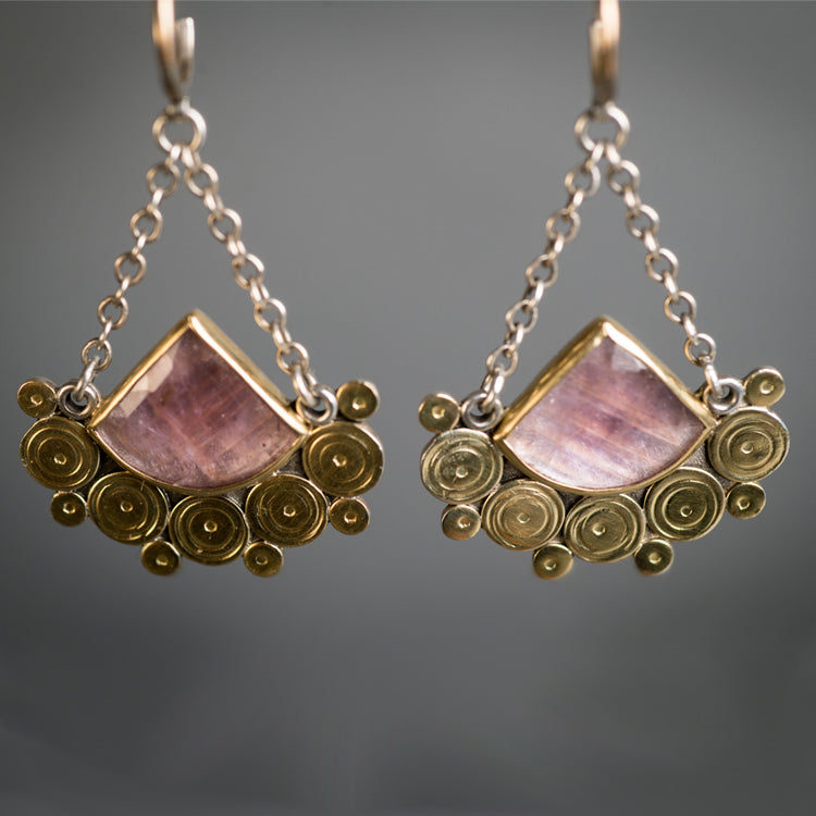 Malta Purple Sapphire Chandelier Earrings