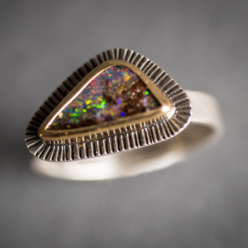 Sorento Boulder Opal Ring - size 6 1/2
