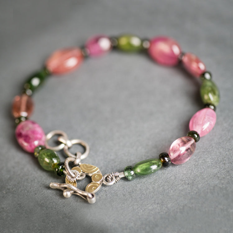 Palma Green & Pink Tourmaline Bracelet