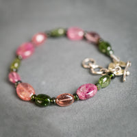 Palma Green & Pink Tourmaline Bracelet