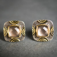 Tresco Smoky Topaz Doublet Studs