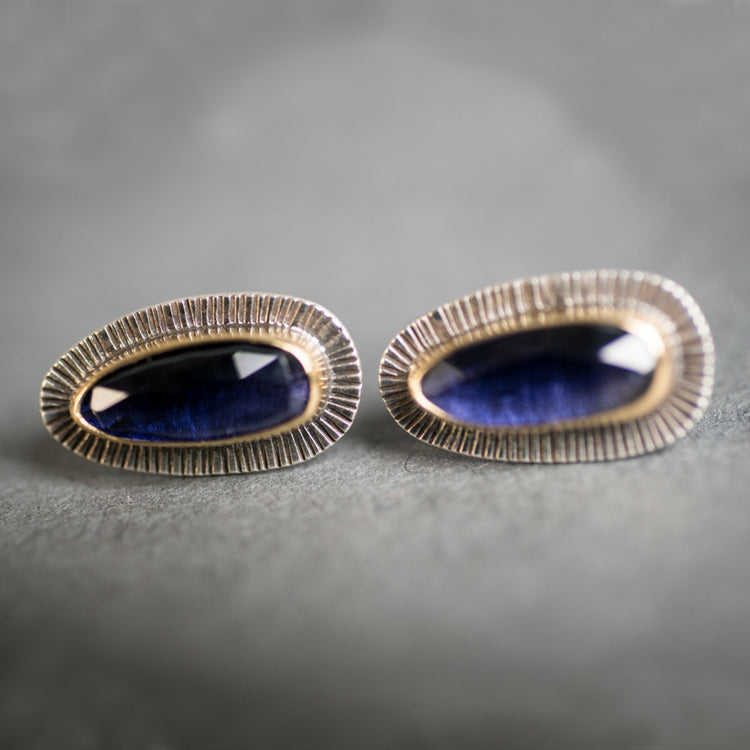 Sorento Long Iolite Studs
