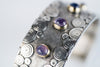 Aleutian Natural Sapphire Cuff Bracelet in 18k Gold & Silver