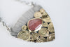 Antigua Rose Pink Tourmaline Patchwork & Sunburst Pendant