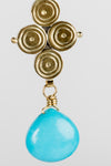 Santorini Tibetan Turquoise Dangle Earrings @ Jensen Stern (208)726-2363