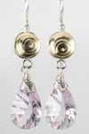 Elsa Pink Amethyst Teardrop Dangle Earrings