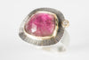 Milan Watermelon Tourmaline and Diamond Ring US 8 1/2