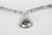 Tangier London Blue Topaz & Blue Green Sapphire Strand Necklace