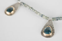 Tangier London Blue Topaz & Blue Green Sapphire Strand Necklace