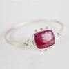 Chiron Pink Sapphire Tension Cuff in Silver & 14k  Gold