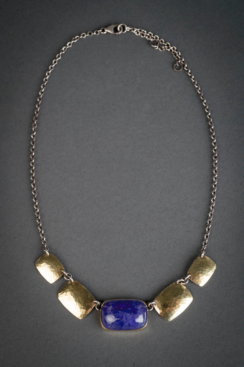 Lynn Tanzanite & Shield Bib Necklace