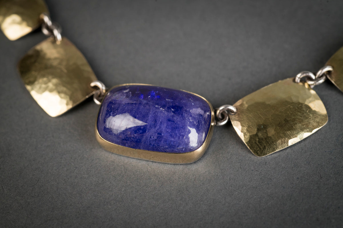 Lynn Tanzanite & Shield Bib Necklace