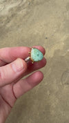 Hailey Turquoise Ring w/ Granule Halo - size 7 1/2