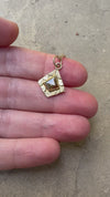 Osaka Salt & Pepper Diamond Pendant in Solid 18k Gold