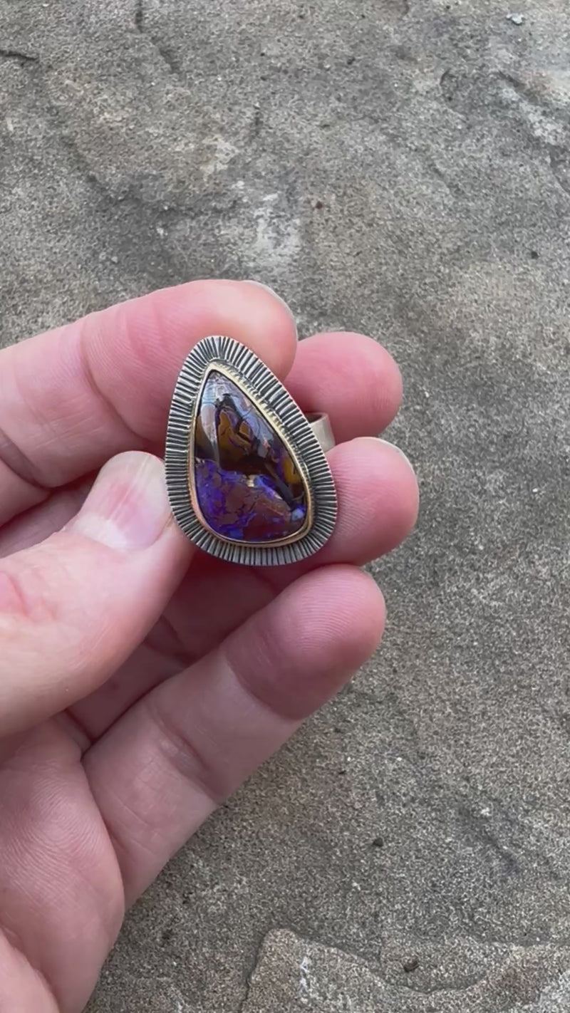 Sorento Boulder Opal Ring - size 8