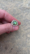 Sorento Green Tourmaline Ring in 18k Gold & Silver, US size 6