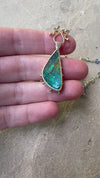 Hailey Boulder Opal Pendant Necklace in Solid Gold