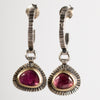 Tangier Pink Tourmaline Dangles on Hoops