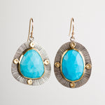 Perth Rose Cut Turquoise in 18k Gold and Silver