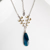 Caspian Fern Leaf Necklace w/ Teal Kyanite