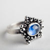 Danu Kyanite Seascape Ring in Oxidized Silver