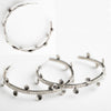 Anuket Medium Spiney Hoop Earrings in Silver w/ 18k Gold