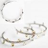 Anuket Medium Spiney Hoop Earrings in Silver w/ 18k Gold