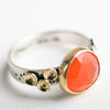 Kenai Carnelian Seascape Ring in 18k Gold & Silver - Size 7 1/4