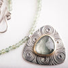 Calais Moss Aquamarine Necklace on Apatite Strand