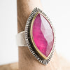 Rota Pink Sapphire Marquise Ring in 18k Gold & Silver - size 7 1/4