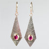 London Pink Tourmaline Dangle Earrings