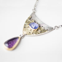 Capri Tanzanite & Amethyst Pendant Necklace