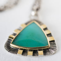 Sendai Gem Silica Pendant in Gold & Silver