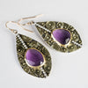 Kimito Amethyst Earrings in Gold & Silver
