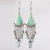Artemis Turquoise & Green and Blue Gemstone Chandelier Earrings