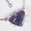 Ceres Purple Chalcedony w/ Moss Inclusions in Silver & 14k Gold