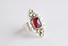 Sargasso Pink Tourmaline Ring in 18k Gold & Silver - Size 7 3/4