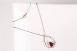 Oberon Rhodolite Garnet Necklace in Gold & Silver