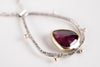 Oberon Rhodolite Garnet Necklace in Gold & Silver