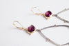 Astraea Rhodolite Garnet Earrings in 18k, 14k Gold & Silver