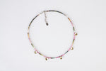 Elsa Tourmaline Strand Necklace w/ Gold & Silver Domes