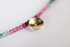 Elsa Tourmaline Strand Necklace w/ Gold & Silver Domes