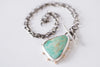 Callisto Royston Turquoise Toggle Pendant in Silver w/ 14k Gold