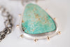 Callisto Royston Turquoise Toggle Pendant in Silver w/ 14k Gold