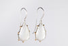 Mercury Mother of Pearl Earrings in Silver & Gold Granule Halo