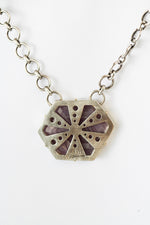 Siena Rosemary Sapphire Hexagon Pendant Necklace